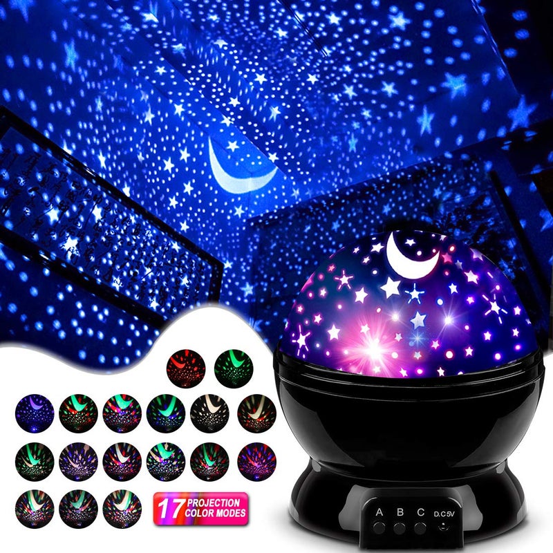 MOKOQI Star Projector Night Lights for Kids, Birthday Gifts for 1-4-6-14 Year Old Girl Boy Kids Bedroom, Glow in The Dark Stars Moon for Child Asleep Peacefully - Image 2